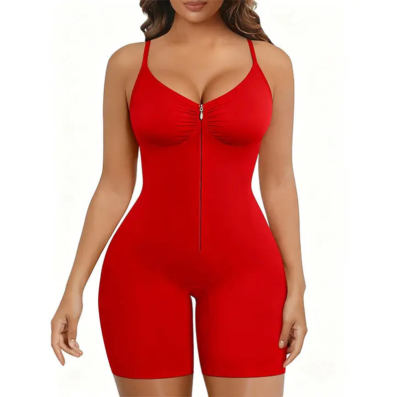 SHAPERX Shapewear for Women Tummy Control Bodysuits Zip-Up Comfort Ultra Stretch Fabric Customizable Fit Breathable Mesh Design Comfortable Fit