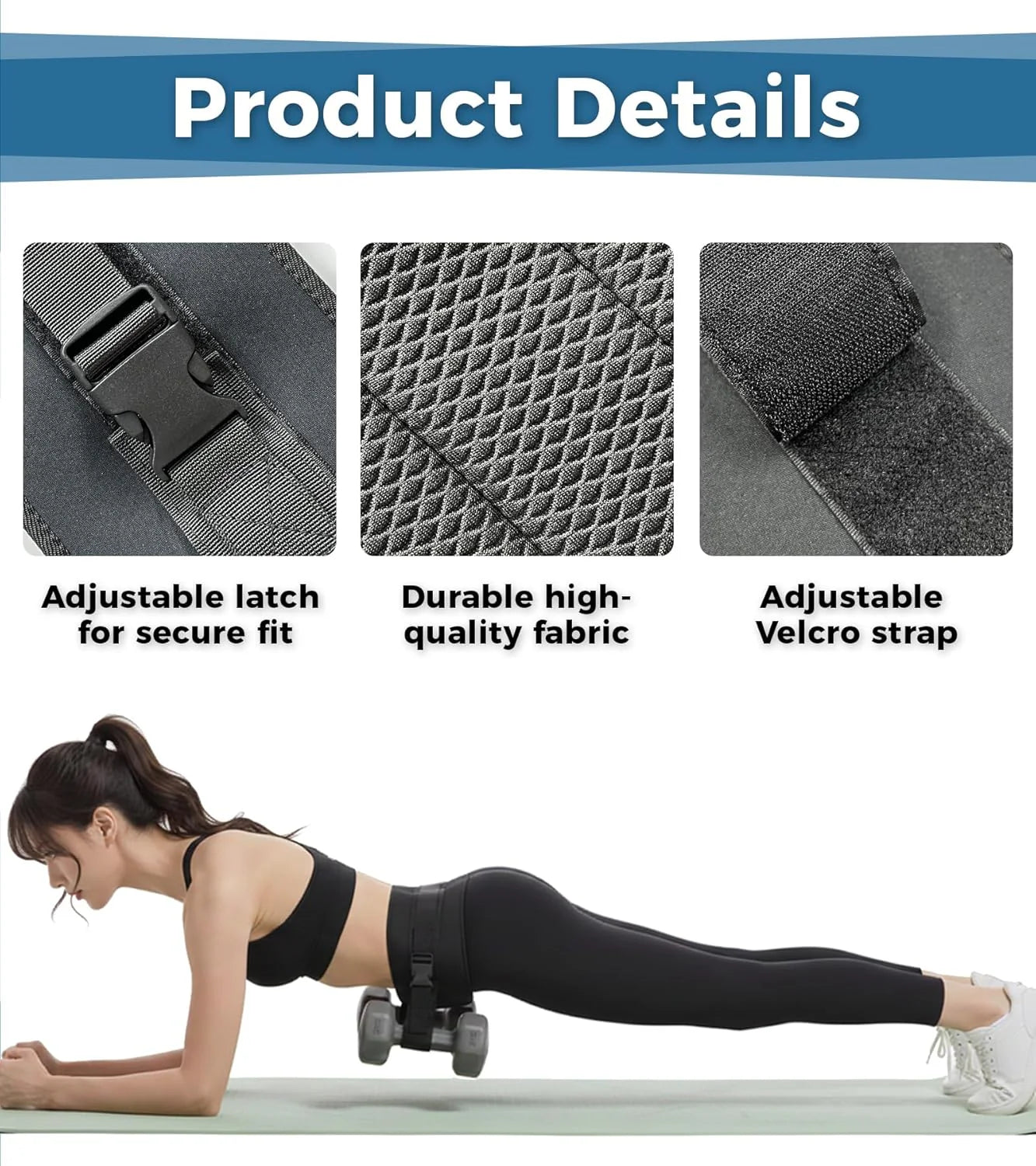 Elevate Your Glute Workouts with Our Adjustable Hip Thrust Belt - Comfortable, Slip-Resistant Design for Ultimate Stability and Support!