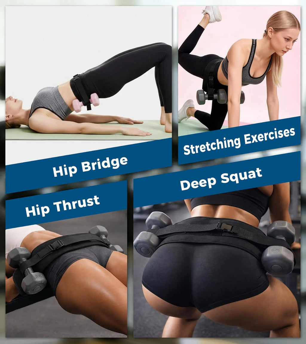 Elevate Your Glute Workouts with Our Adjustable Hip Thrust Belt - Comfortable, Slip-Resistant Design for Ultimate Stability and Support!